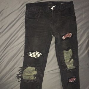 Pacsun patched skinny jeans